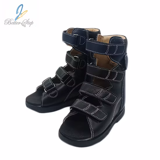 Sapatos de sandálias ortopédicas para crianças com pés caídos fabricados na China